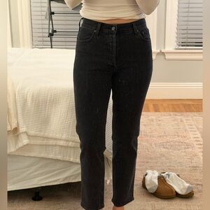 Denim Forum Black Arlo Ankle Jeans